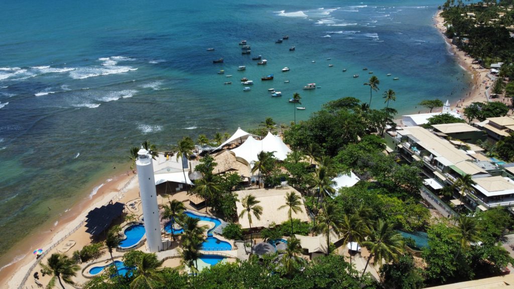 Foto com drone Praia do forte